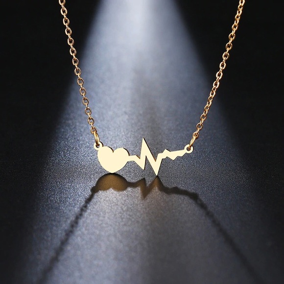 Heartbeat Love Stainless Steel Necklace - Picture 2 of 4